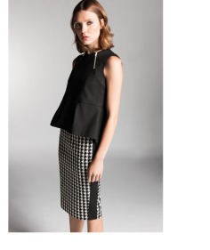 Geometric Jacquard Pencil Skirt by Cue
