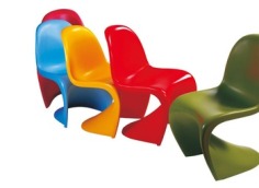 4 pieces/lot assorted colors plastic mini panton chair-in Living Room Chairs from Furniture on Aliexpress.com