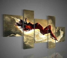 Wholesale Hand painted  modern Art Wall home decor Canvas paints Sexy nude  Abstract oil painting 5pcs/Set pictures on the wall -in Painting & Calligraphy from Home & Garden on Aliexpress.com