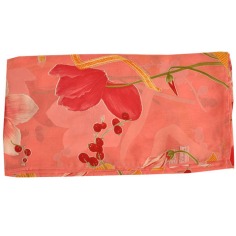 Salvatore Ferragamo Silk Blend Scarf Pink Floral  Discount Women Designer Scarves Outlet | Como Milano