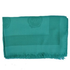 Viktor & Rolf Silk Long Scarf Emerald Aqua  Discount Women Designer Scarves Outlet | Como Milano