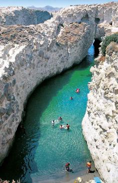 Papafragas beach in the island of Milos, Greece