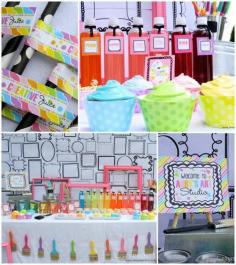 Girly Art Party via Kara's Party Ideas