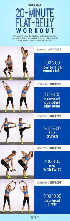 20 minute flat belly workout