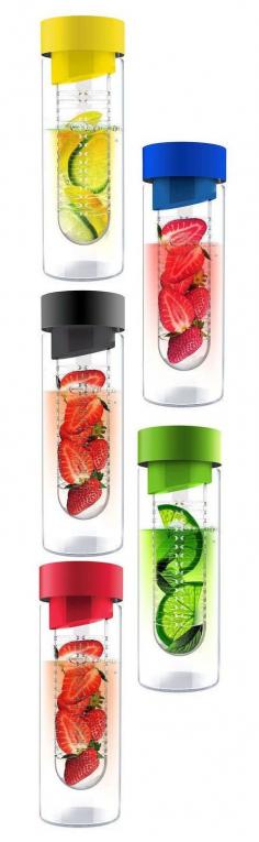 Infusing fruit into your water on the go.