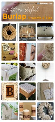burlap ideas