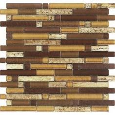 EPOCH Architectural Surfaces�5-Pack 12-in x 12-in Varietals Multicolor Glass Mosaic Subway Wall Tile (Actuals 12-in x 12-in)