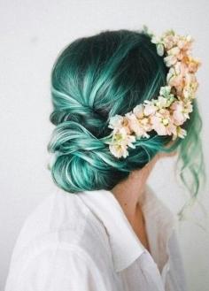 teal hair