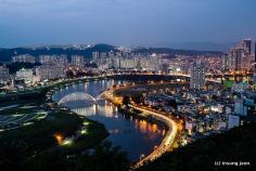 Taehwa river. Ulsan, South Korea
