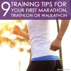 Running your first marathon can be scary!  These Tips for Your First Marathon, Triathlon, or Walkathon are SUPER helpful!