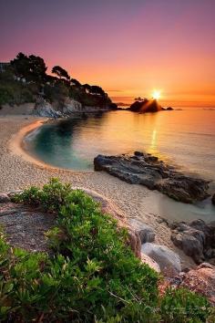 Blue Pueblo, Sunset, Girona, Spain photo via susi #eye-catching #beauty #nature