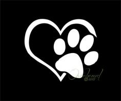 Paw with Heart I love my Dog Pet Window Vinyl Car by Overhemd, $5.49. Promo code CIJ10 is for 10% off your whole order on the month of July 2013!