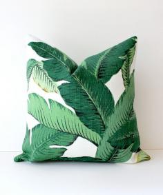 Banana leaf print pillow!
