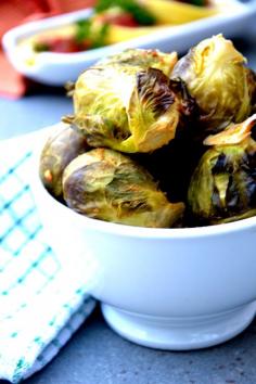Agave-Roasted Brussels Sprouts with Vegan Cashew Glaze #glutenfree
