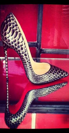 Louboutin Python Beauties  ♥✤ Love, Love, Love...The Heel is like; WoW!