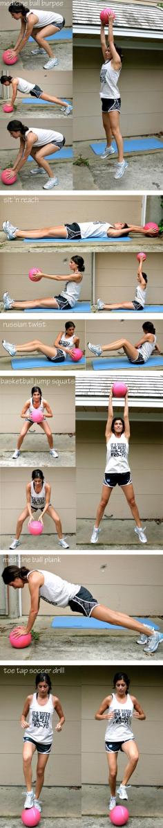 Medicine ball interval workout from Pumps  Iron