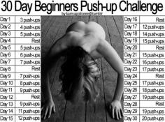 a 30 day pushup challenge for beginners!