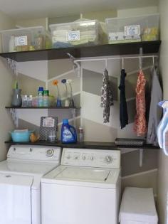$124 Laundry Room Overhaul- Pass Through to Garage (Custom DIY Shelves, Labels, Storage, Organization)