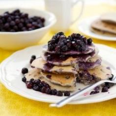 blueberry oat bran pancakes