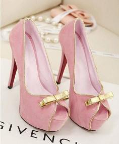 Givenchy pink and gold bow heels!