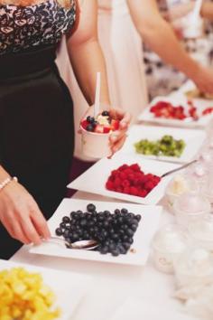 Yogurt Bar. Cute idea for bridal shower