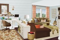 Office In Living Room – Pick My Presto | The Lettered Cottage