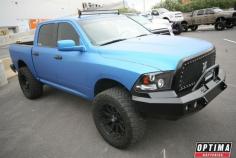 Matte #Blue Dodge Ram at #SEMA 2013