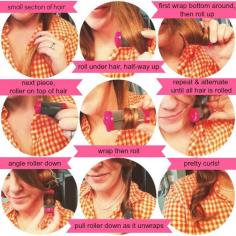 how to curl your hair using hot rollers & not look like Shirley Temple