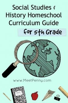 Her 5th grade homschool curriculum outline for teaching social studies (economics & government) and early American history.