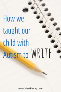 Tips from a mom with a daughter on the Autism Spectrum. Great ideas for building muscle tone and ways to homeschool without using a pencil.