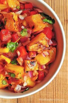 Grilled Pineapple Mango Salsa