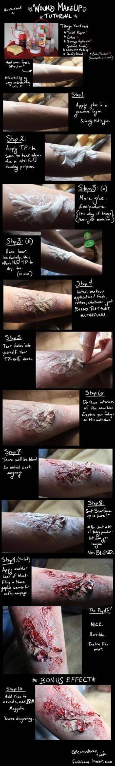How to make yourself look like a rotten zombie