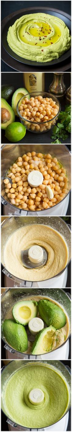 Avocado Hummus - so creamy. So easy. You'll love this dip!