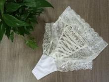 Translucent High Waist White Floral Lace Panties