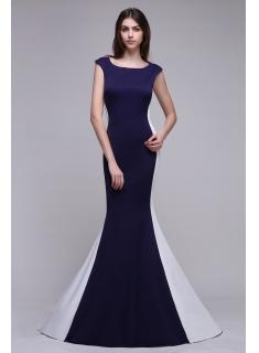 $44 Mermaid Zipper Elegant Short-Sleeves Floor-Length Prom Dresses