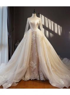 Designer A Linie Brautkleider Mit Ärmel Spitze Hochzeitskleider Günstig Online