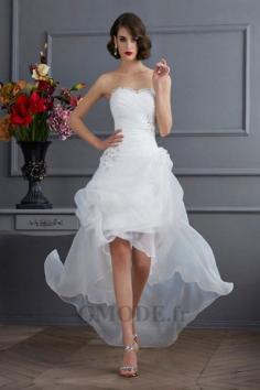 Robe de mariée taille basse manches Encolure Hems