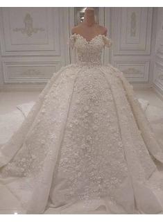 Luxus Hochzeitskleid Spitze | Prinzessin Brautkleid Günstig Online