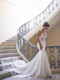 Sexy Hochzeitskleider Spitze Und Schlicht | Brautkleid Meerjungfrau Schlicht Günstig Kaufen Online 