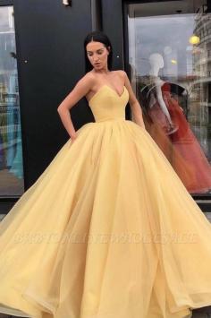 Elegant Ball Gown Strapless sweetheart Floor-Length Prom Dress | www.babyonlinewholesale.com