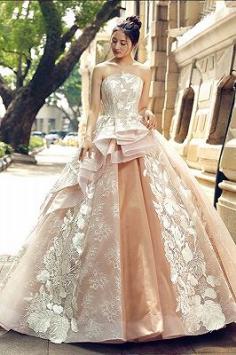 Wunderschone Spitze Quinceauera Abendkleider | Elegante Perlen Rosa Abendmode | Babyonlinewholesale