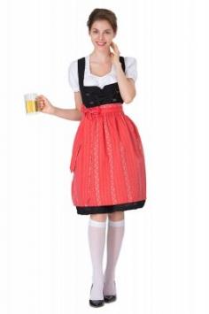 Schone Oktoberfest Kleider Knielang | Gunstiges Oktoberfest Kleid Kurzarm | Babyonlinewholesale