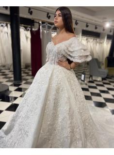 Designer Hochzeitskleider A Linie | Spitze Brautkleider Online