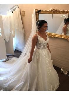 Designer Brautkleider A linie | Brautmoden mit Spitze