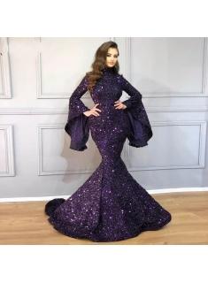 Luxus Abiballkleider Lang Glitzer | Abendkleider Mit Ärmel