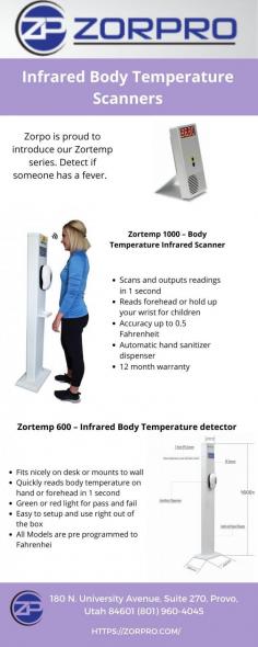 Are you looking for Infrared thermometer ? Zorpo inc offers wide range of Zortemp series of infrared body temperature scanners to scan forehead heat level and detects immediately if somebody has a fever. To more info visit our website.