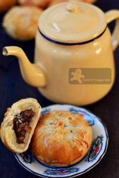 baked Chinese char siu Buns char siew shao bao 烧包