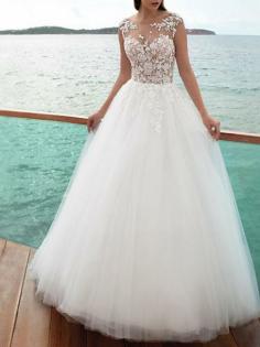 Wunderschöne Brautkleider A Linie | Hochzeitskleid mit Ärmel