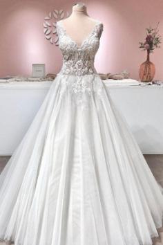 Vintage Hochzeitskleid A Linie Spitze | Brautkleider TÃ¼ll Online