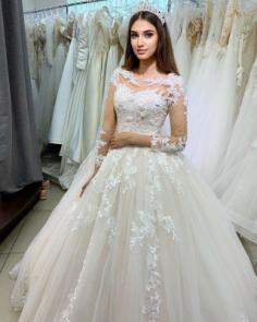 Prinzessin Hochzeitskleider Spitze | Brautkleider mit Ãrmel